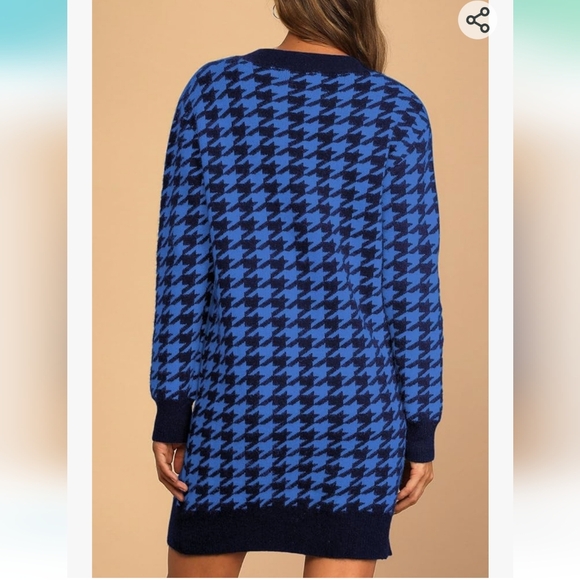 MEENEW v neck sweater dress, blue, size XL, new without tag - Picture 2 of 7